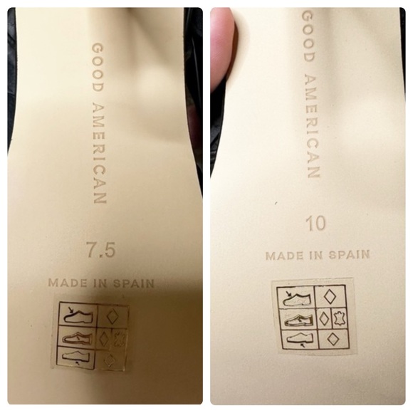 NIB $195 Good American Cage Slanted Strappy Neoprene Heel Sandals Womens 7.5, 10 - Picture 9 of 12